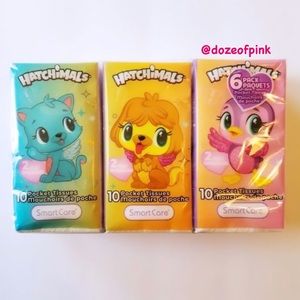 HATCHIMALS 6 PACK POCKET TISSUES